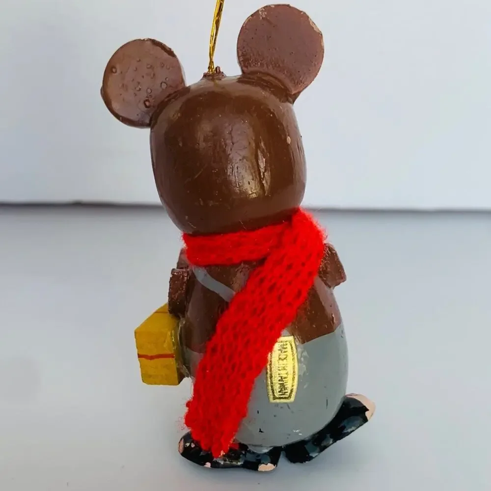 Vintage Wood Bear Ornament